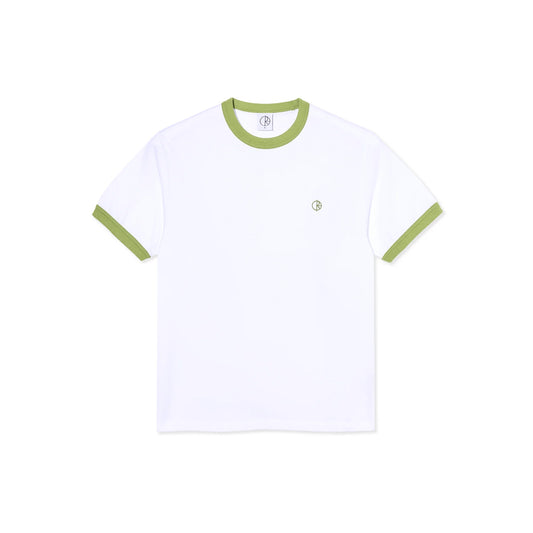 Ringer Tee White/Peridot