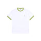 Ringer Tee White/Peridot