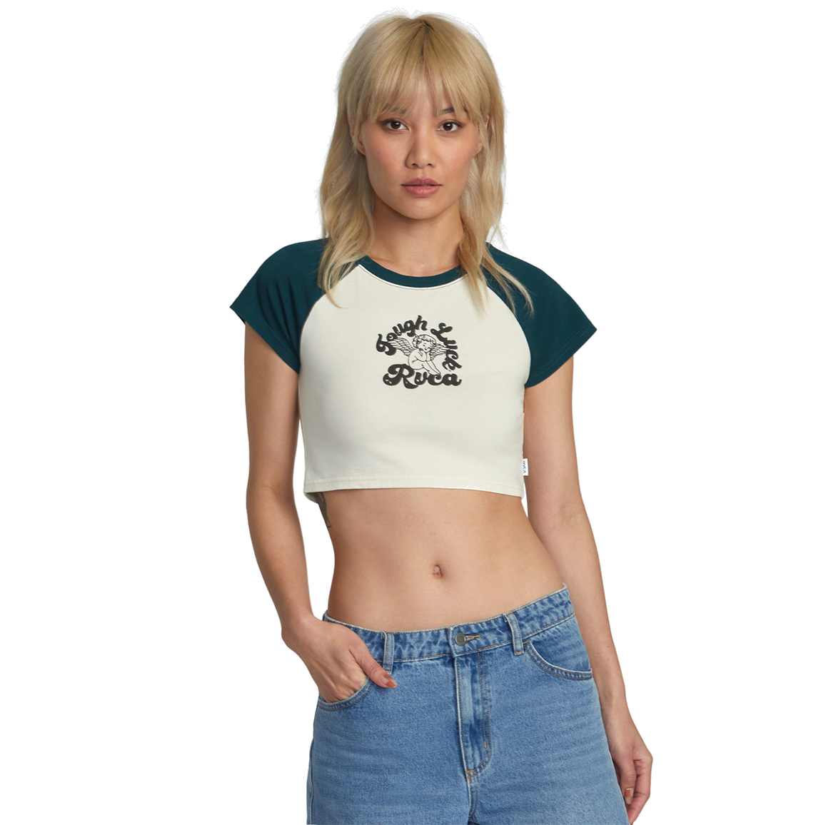 W' S/S Raglan Half Pine