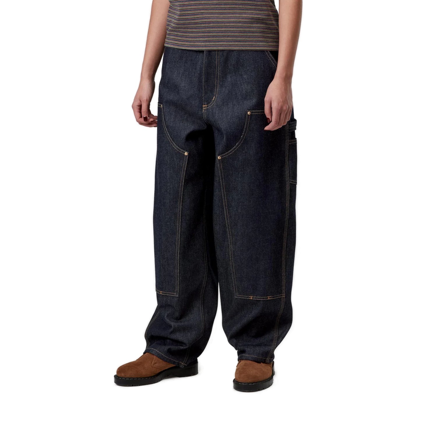 W' Brandon Double Knee Pant Blue (Rigid)