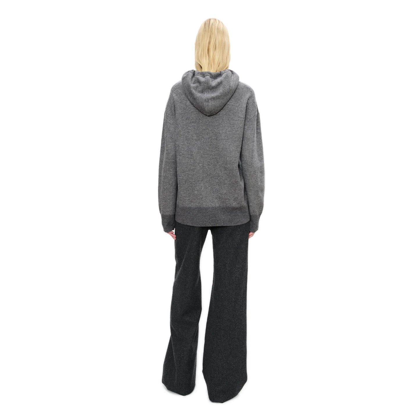 UNISEX WOOL HOODIE GRIS CHINE