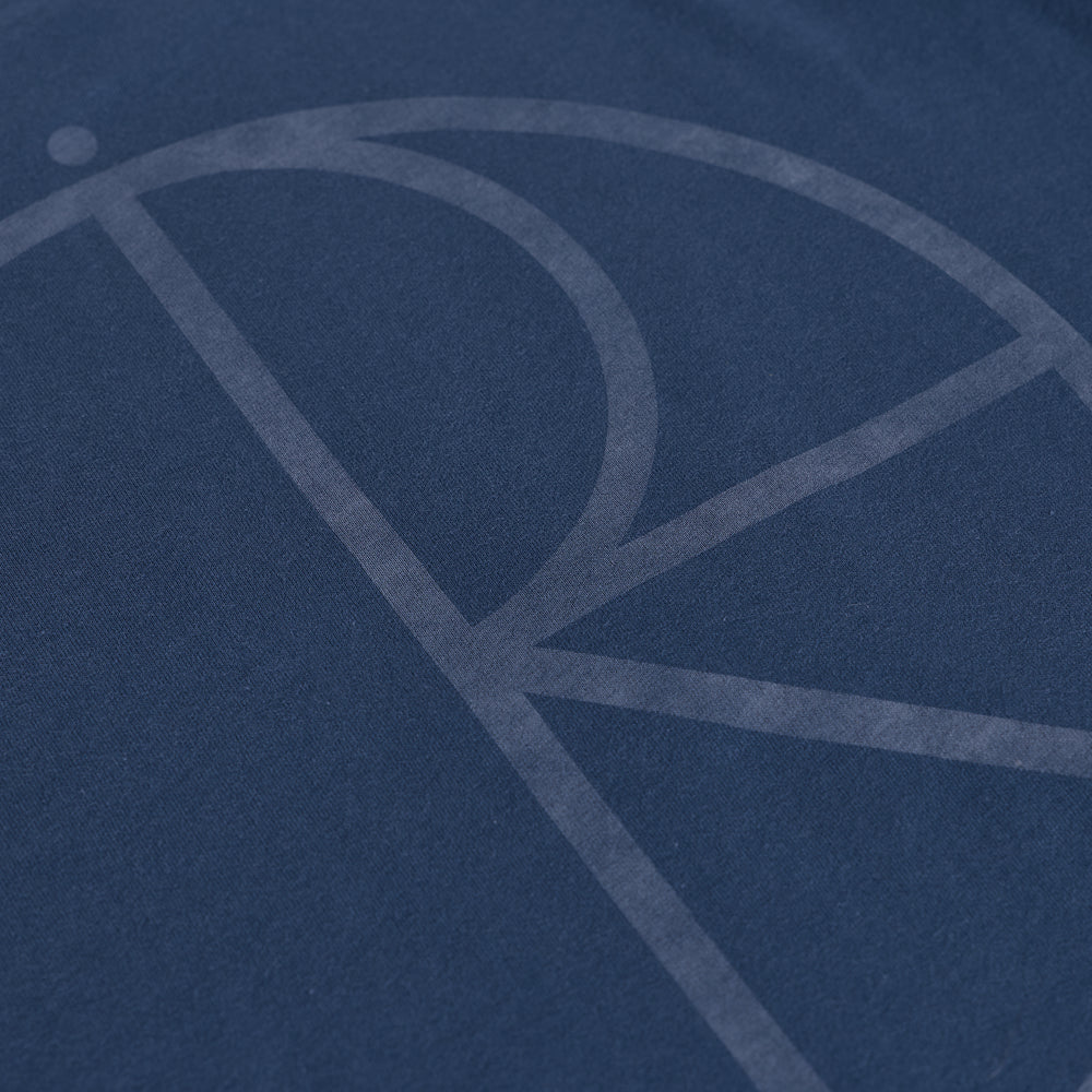 Steve Tee LS Stroke Logo Space Blue