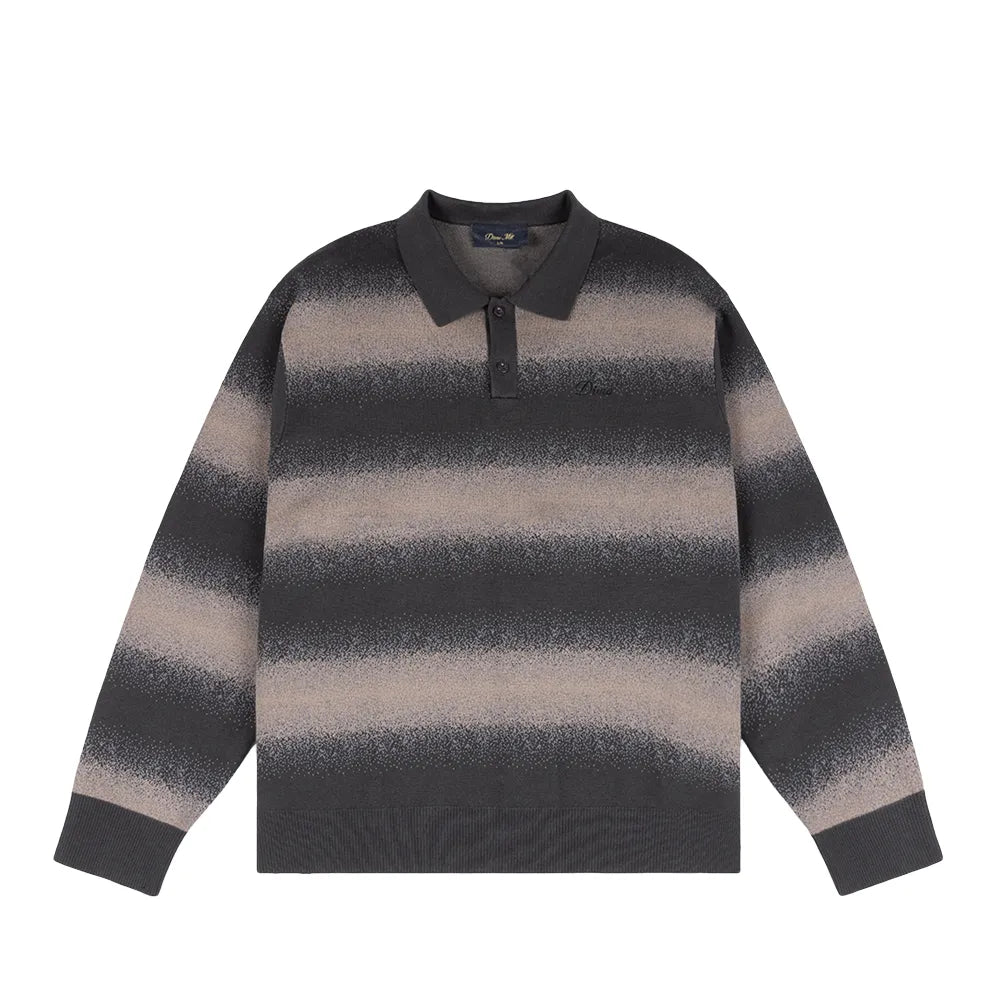 Striped Rugby Knit Charcoal