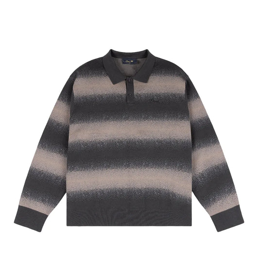 Striped Rugby Knit Charcoal