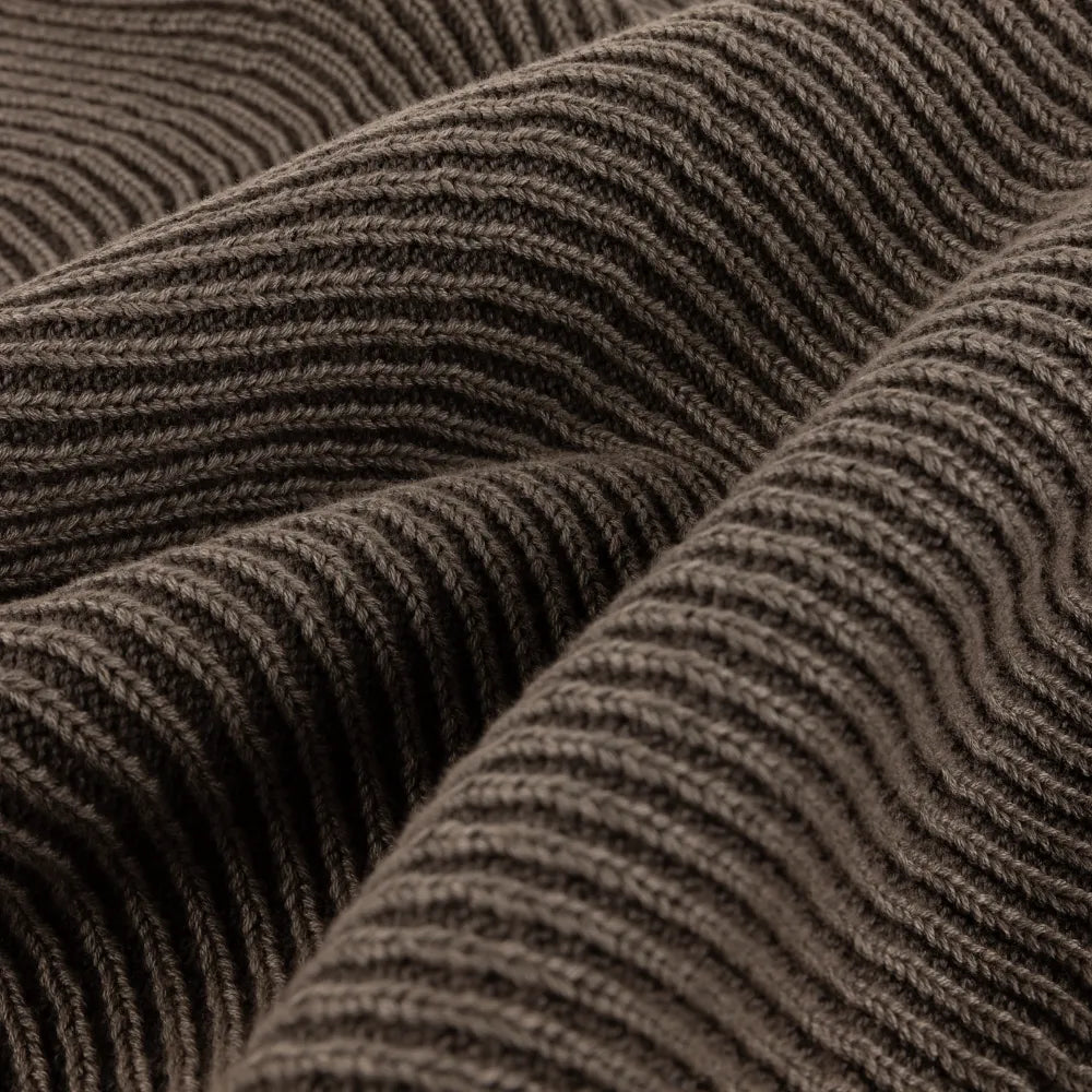 Wave Knit Sweater Brown