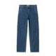 W’ Pierce Pant Straight Blue, Stone washed