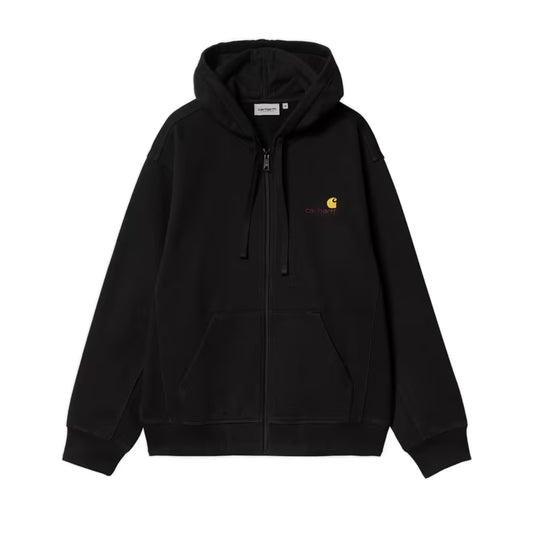 Hooded American Script Jacket Black