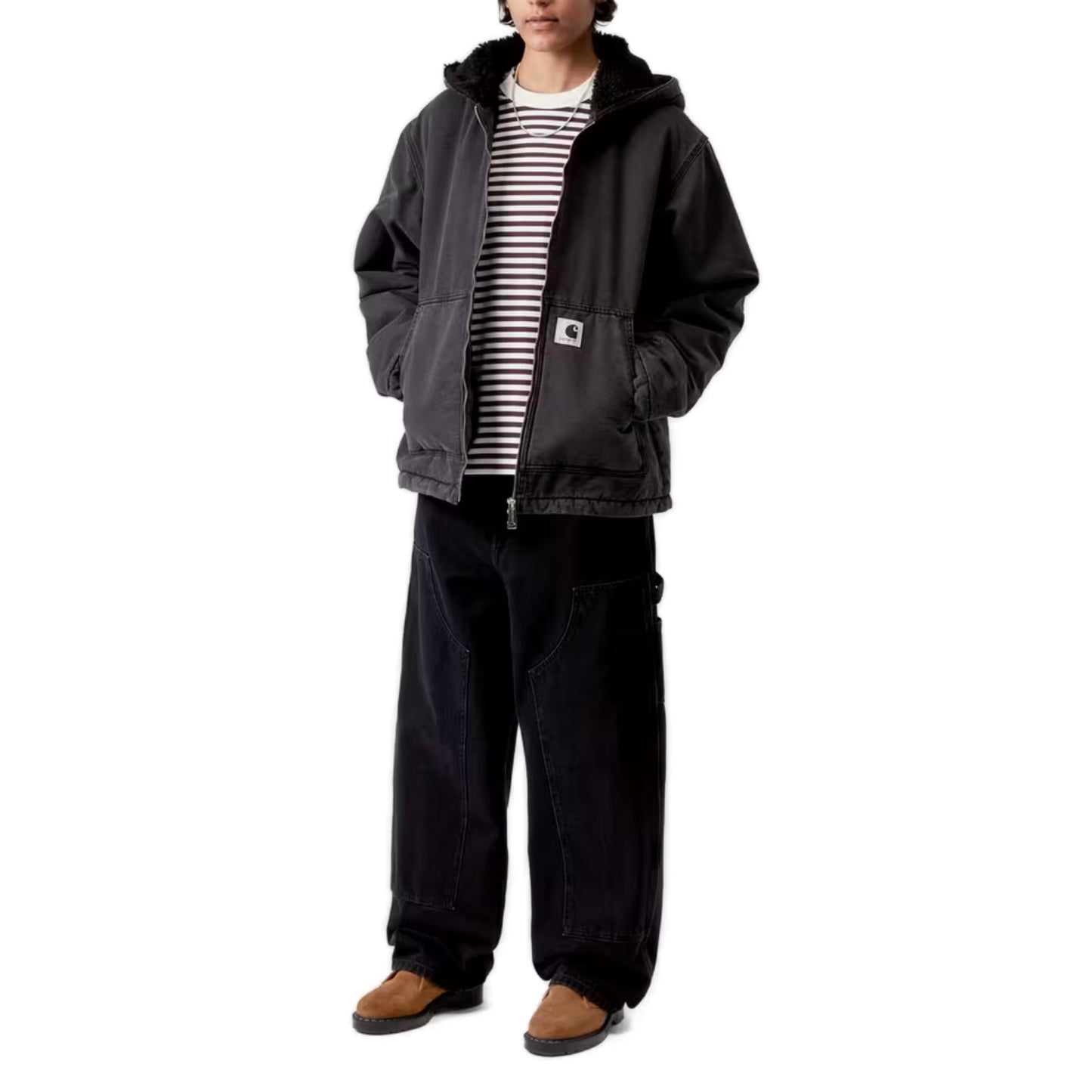 W' Hooded Mitch Jacket Black / Dusky Canvas