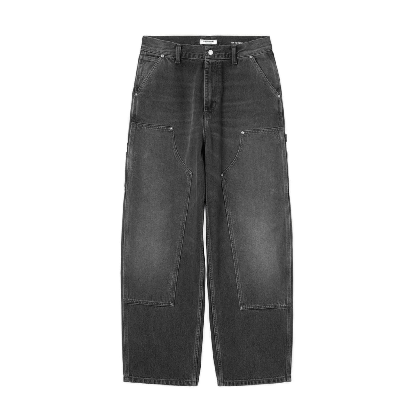 W' Brandon Double Knee Pant Black (Grind Wash)