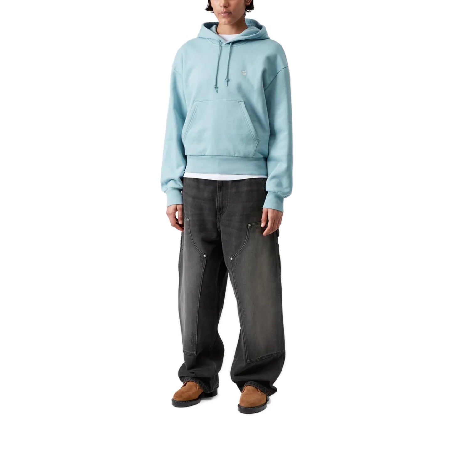 W' Brandon Double Knee Pant Black (Grind Wash)