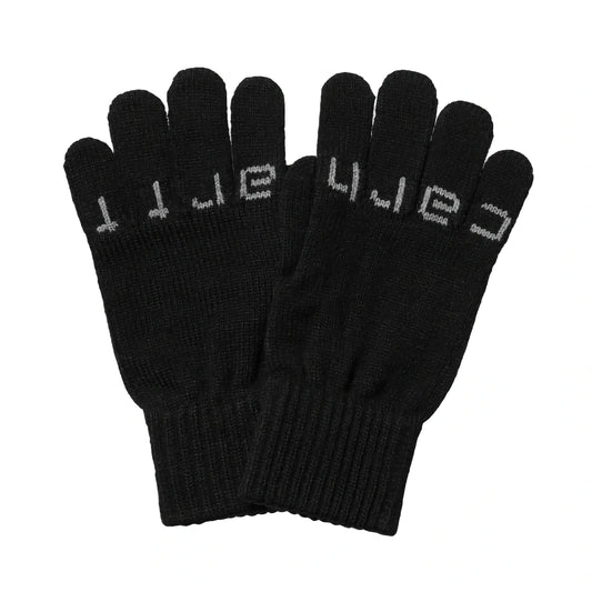 Script Gloves Black