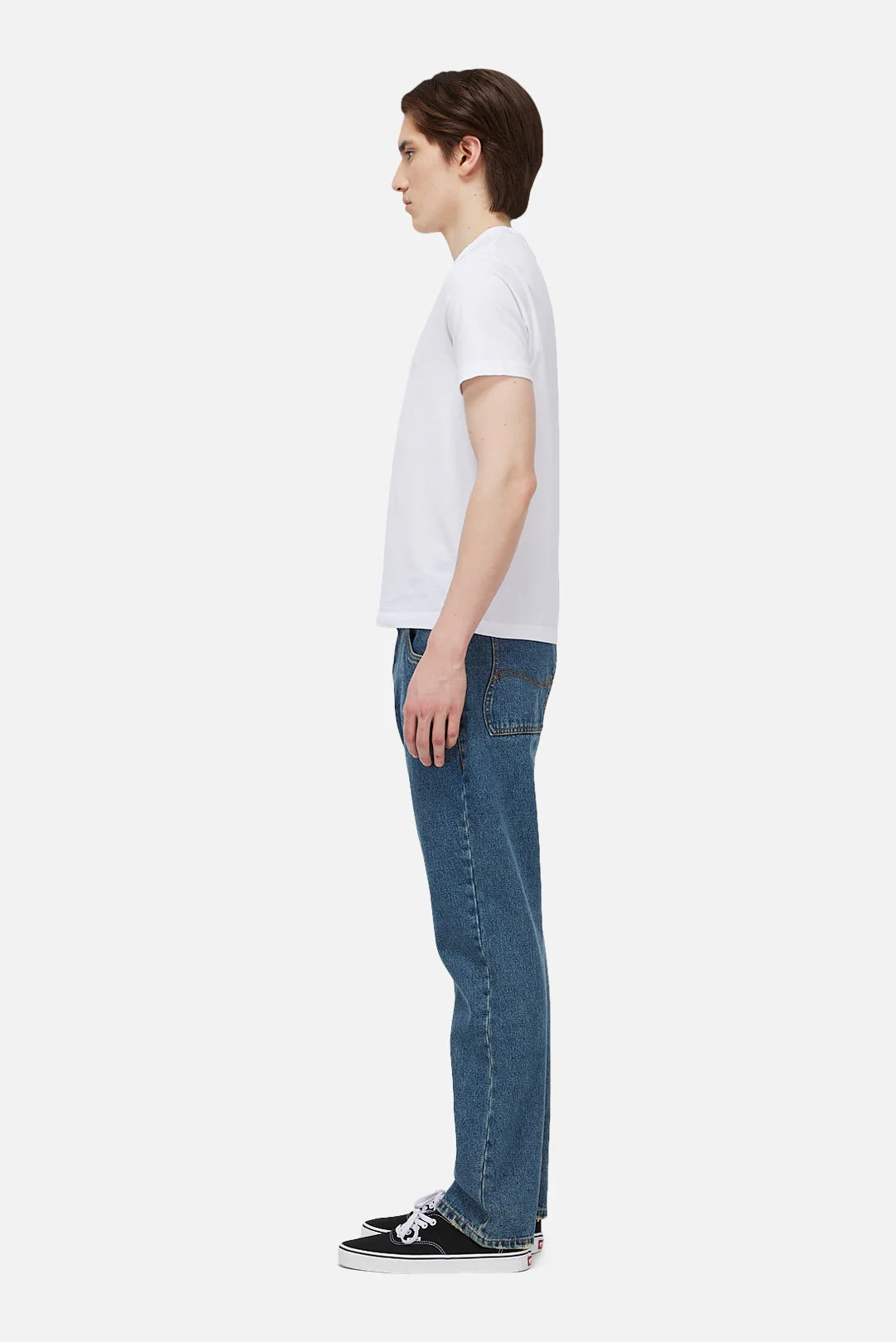Straight Denim Pants Stone Washed