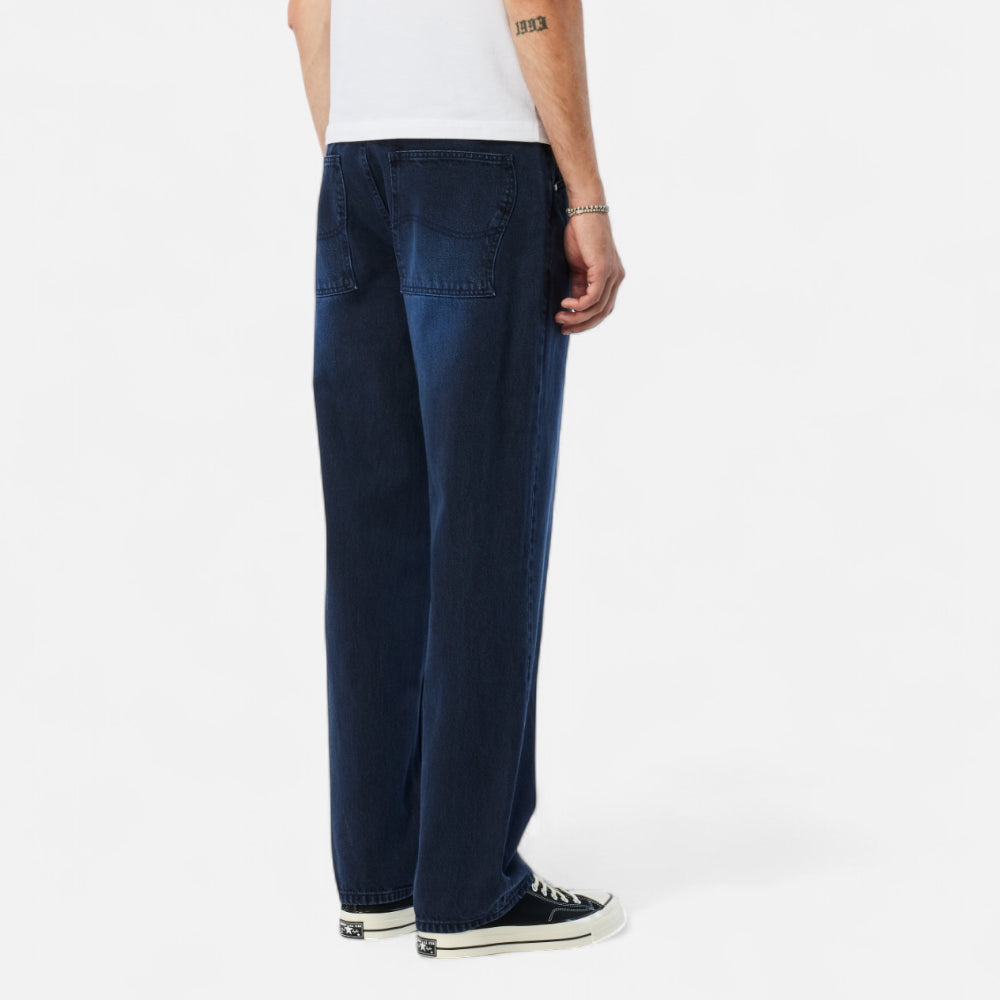 Relaxed Denim Pants Sandblasted True Blue