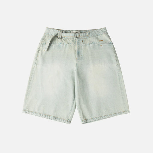 Tech Denim Shorts Bleached Sky