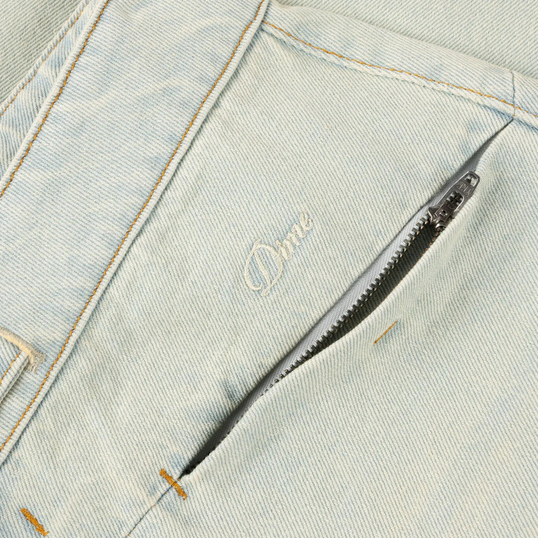 Tech Denim Shorts Bleached Sky