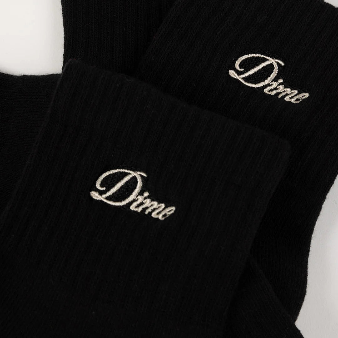 Two Pack Ankle Socks Black