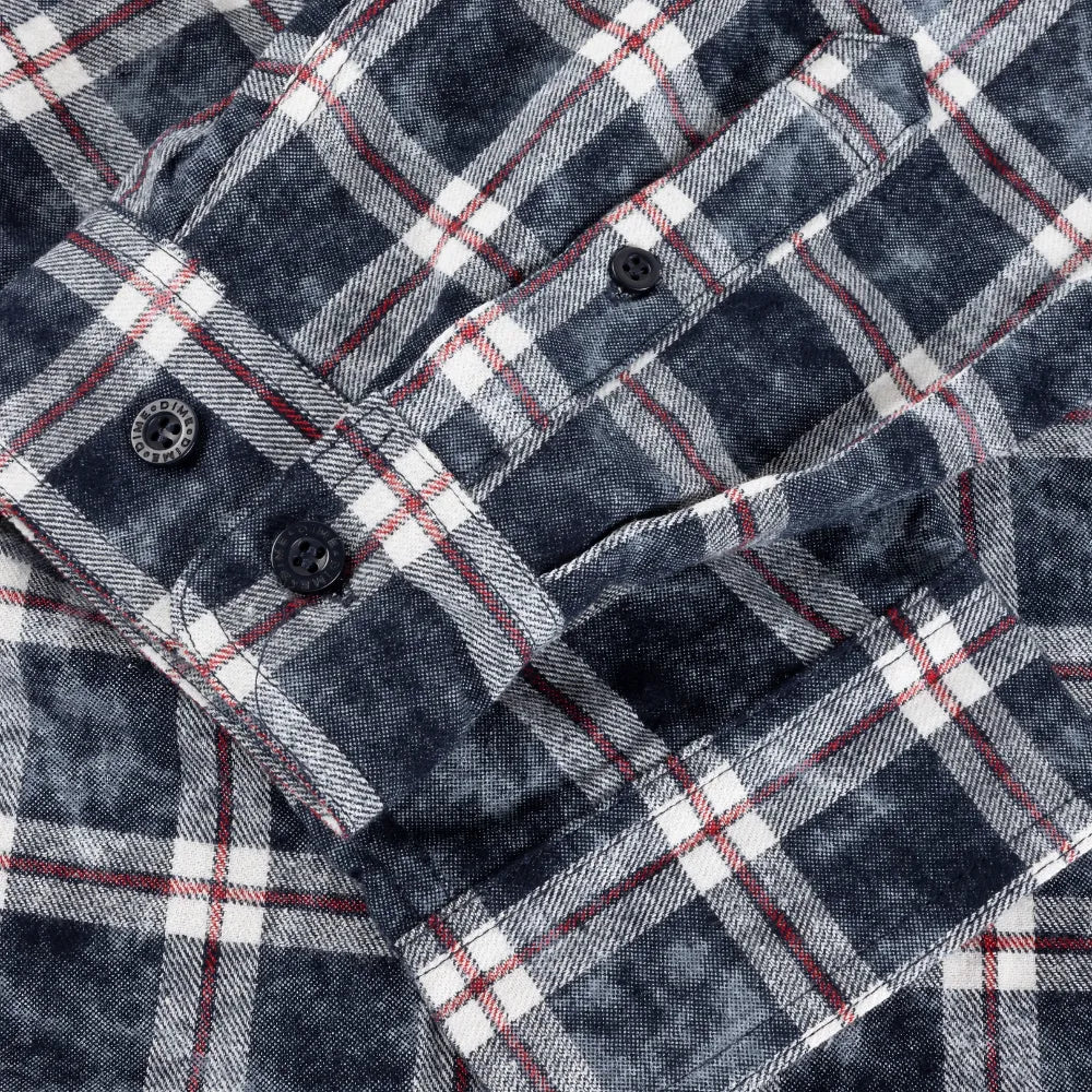 Plaid Flannel Shirt Navy