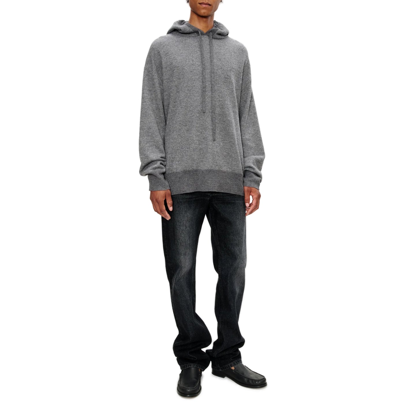 UNISEX WOOL HOODIE GRIS CHINE