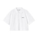 W' S/S Carhartt Script Polo T-Shirt White / Black