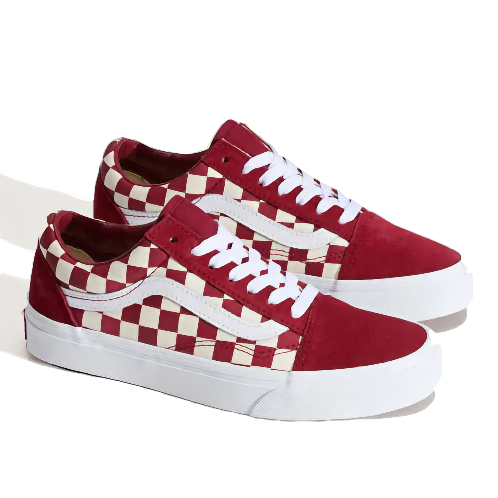 Vans Old Skool – Red/Checkerboard